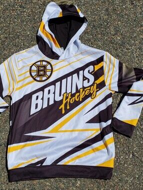 NHL Youth Pullover Hoodie - White, Black & Yellow